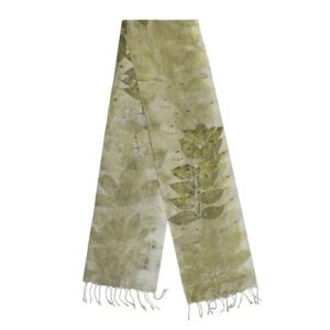 Mulberry Inula leaf print scarf