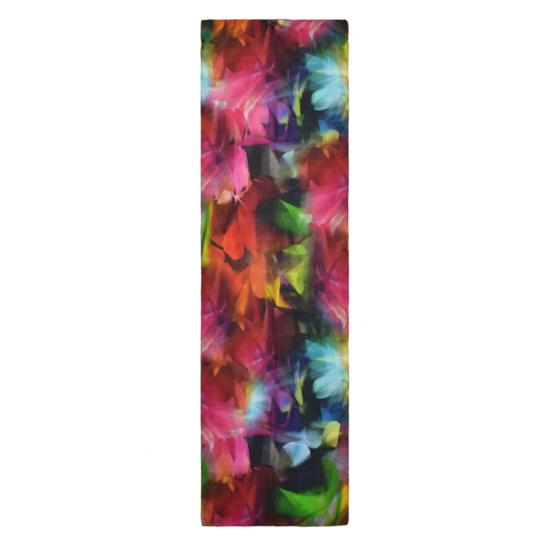 Georgette colorful silk scarf