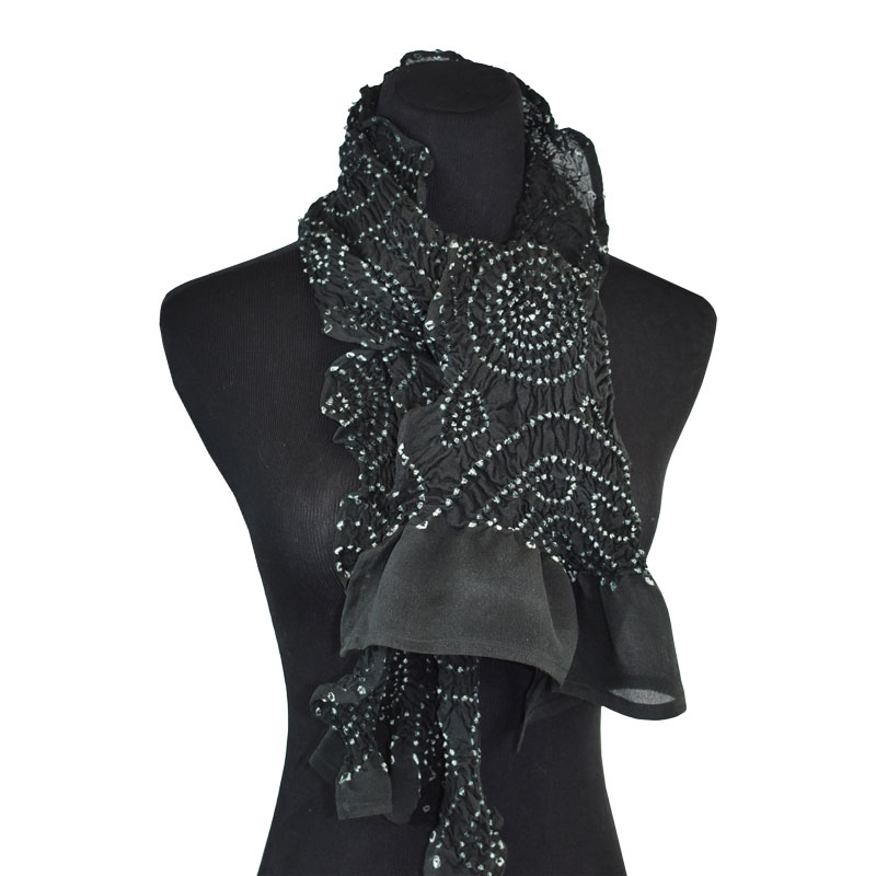 Maleficent bandhani medallion scarf