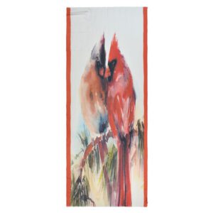Cardinal painterly bird scarf