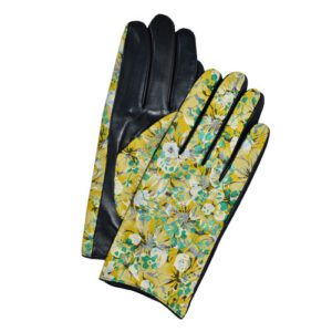 Dixie leather floral gloves