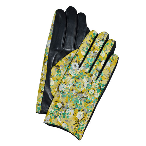 Dixie leather floral gloves