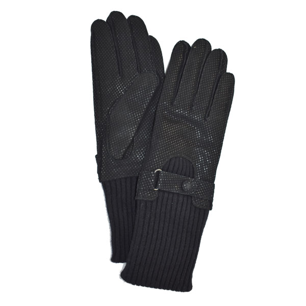 Maison buckle leather gloves