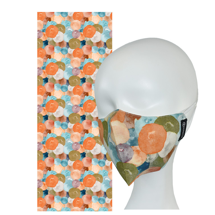 Zola dotted scarf and mask set