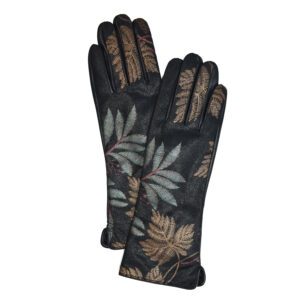 Sycamore metallic leather gloves