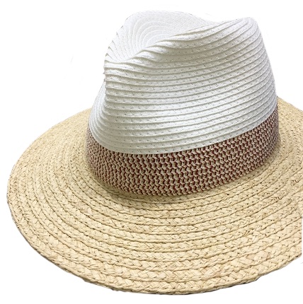 Josie two-toned panama hat