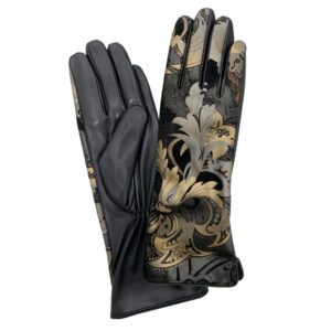 Mercato printed leather gloves