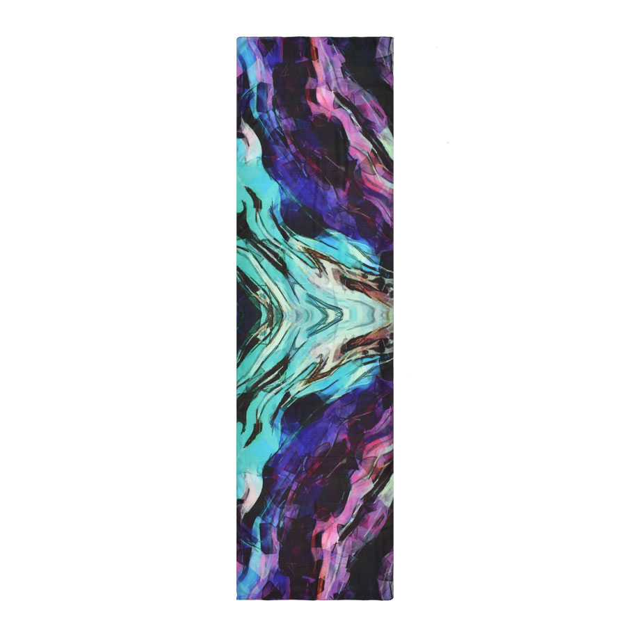 Frizzle abstract silk scarf