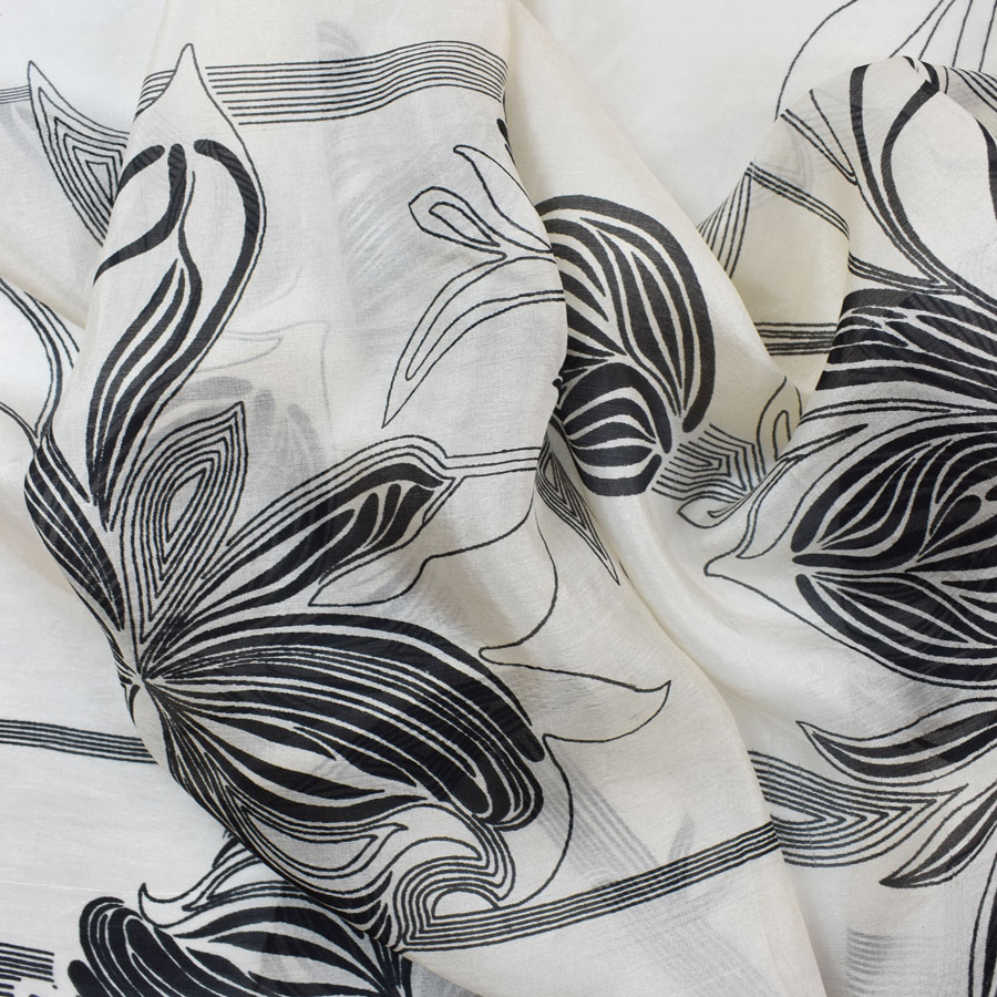 Chello Floral Sketch Scarf - Dupatta Designs - SS23