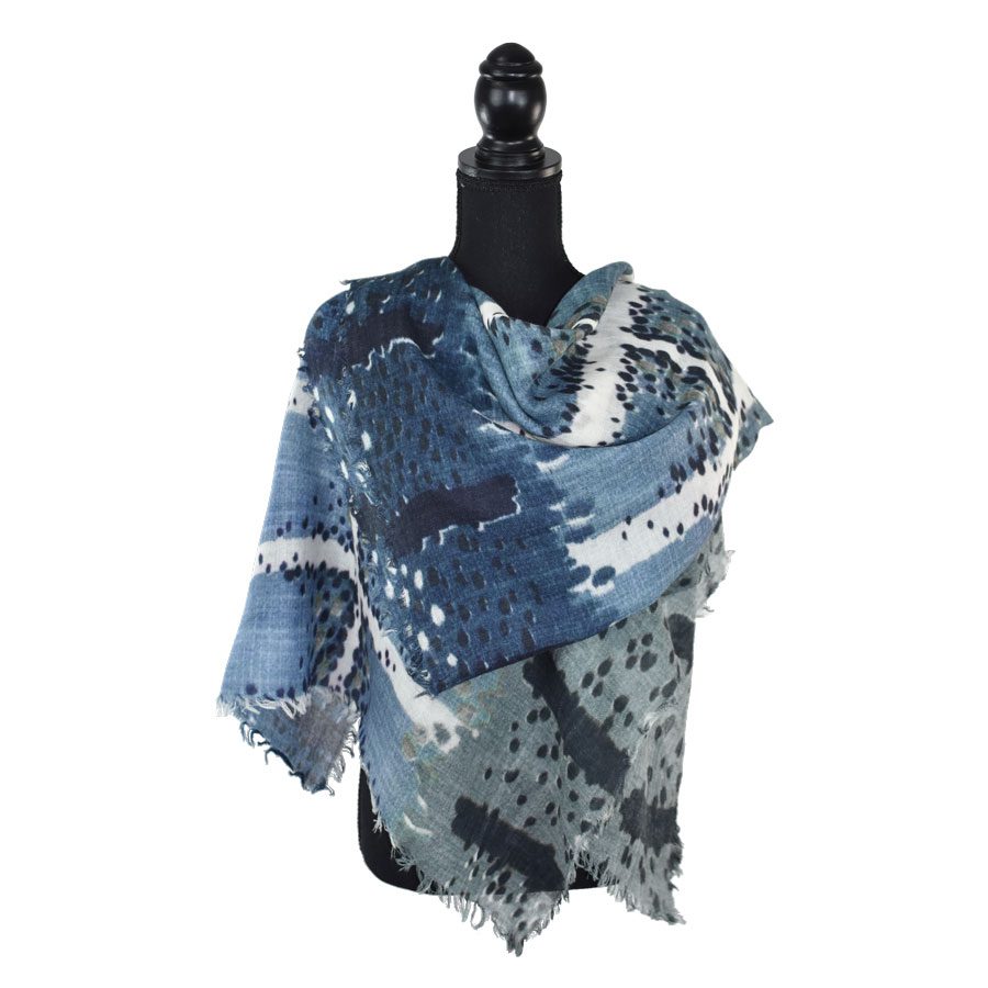 Laverne Abstract Dotted Wool Scarf - Fall/Winter Collection '23
