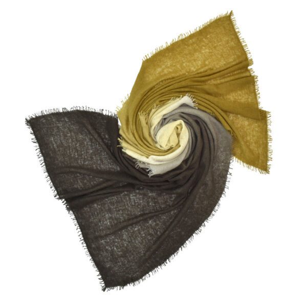 Two-tone spiral fabric with gold and black colors.