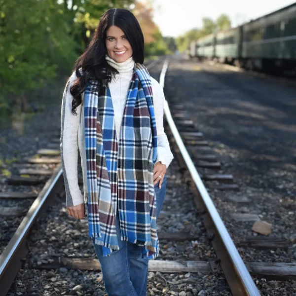 Oakleigh Narrow Plaid Scarf - Image 6