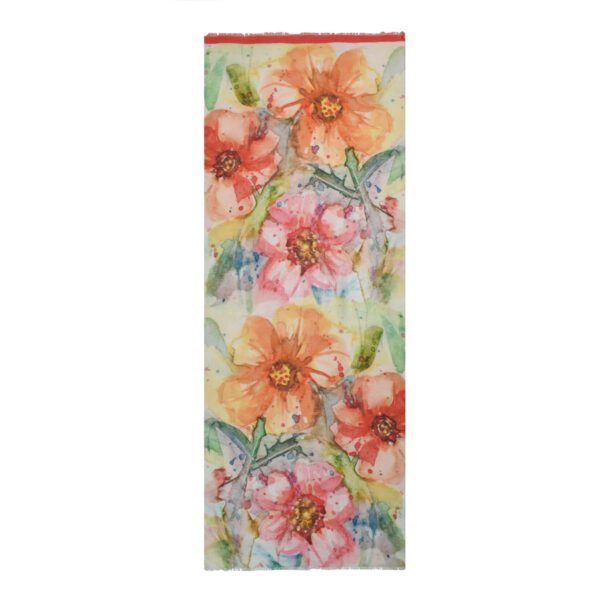 Amarillo Painterly Floral Scarf - Image 2