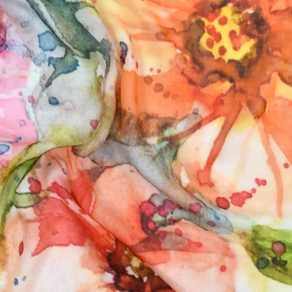 Amarillo Painterly Floral Scarf