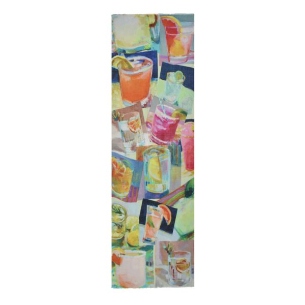 Cocktails Drinks Collage Narrow Scarf - Image 3