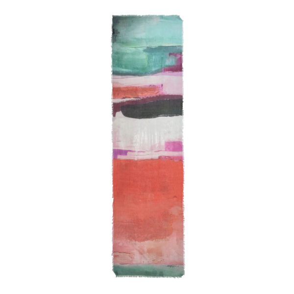 Elodia Watercolor Color Block Scarf - Image 3