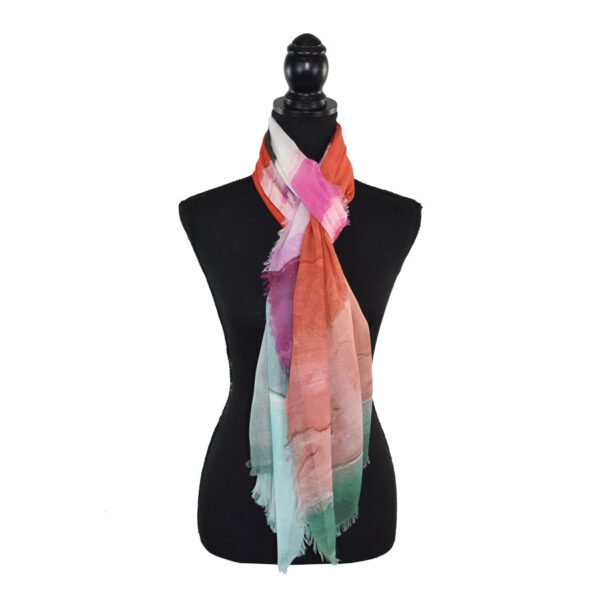 Elodia Watercolor Color Block Scarf