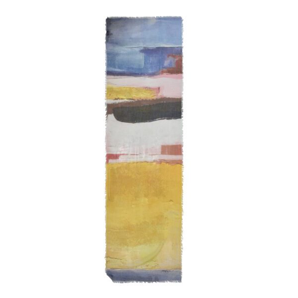 Elodia Watercolor Color Block Scarf - Image 6