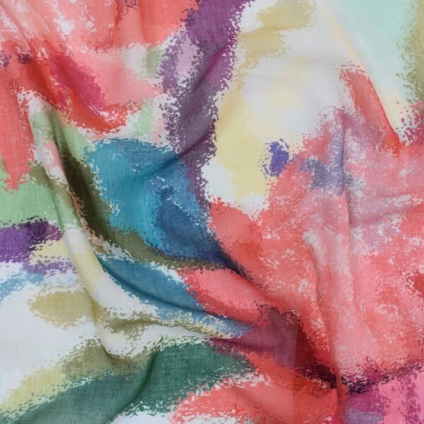 Fernhill Narrow Painterly Floral Scarf