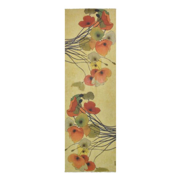 Lennon Poppy Floral Cotton Scarf - Image 3