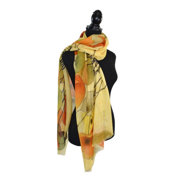 Lennon Poppy Floral Cotton Scarf - Image 2