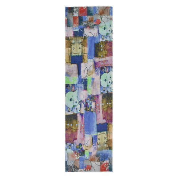 Mimzy Mixed Graphic Narrow Summer Scarf - Image 3