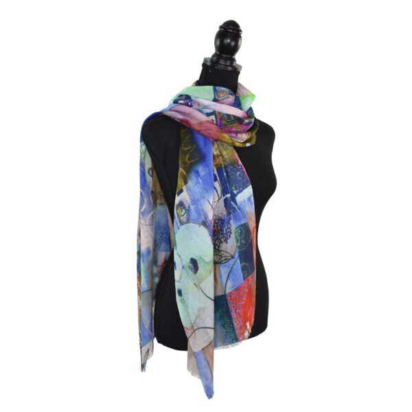 Mimzy Mixed Graphic Narrow Summer Scarf