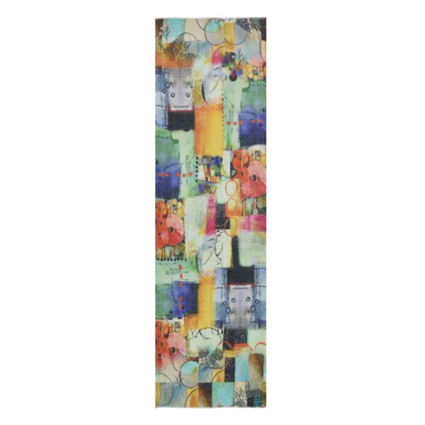 Mimzy Mixed Graphic Narrow Summer Scarf - Image 5