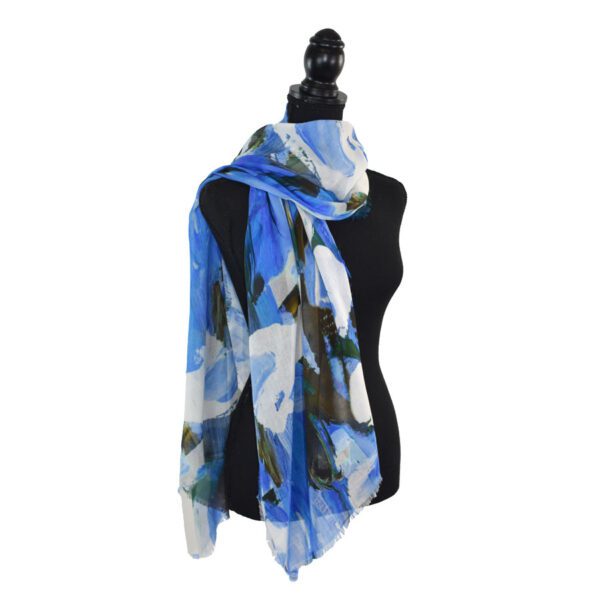 Nash Painterly Abstract Cotton Scarf