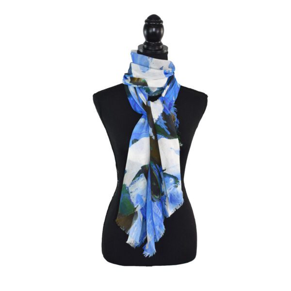 Nash Painterly Abstract Cotton Scarf - Image 3