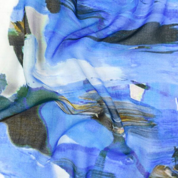 Nash Painterly Abstract Cotton Scarf - Image 4