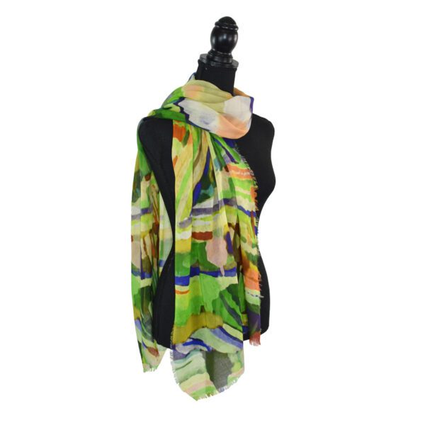 Pedro Painterly Landscape Scarf - Image 3