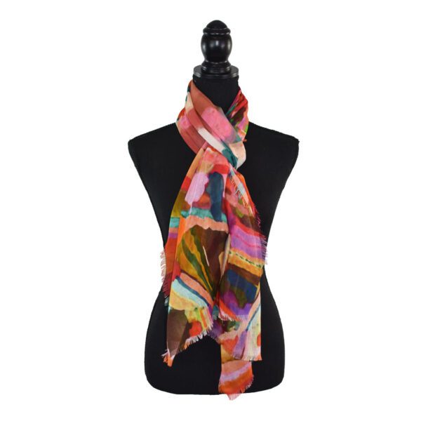 Pedro Painterly Landscape Scarf - Image 6