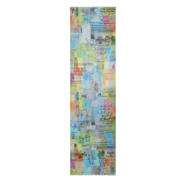 Postcard Whimsical Narrow Collage Scarf - Image 2