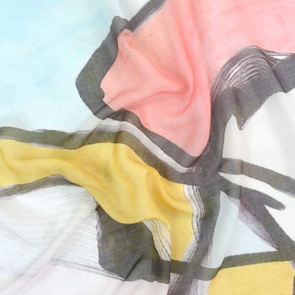 Vali Modern Abstract Summer Scarf - Image 3