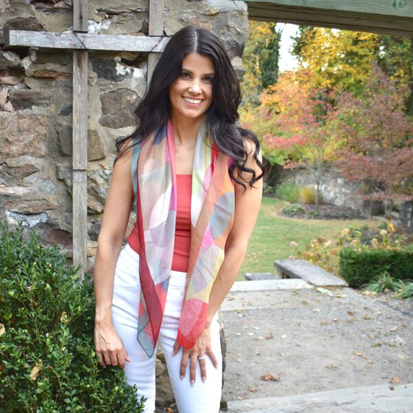 LaBelle Retro Geo Square Scarf - Image 3