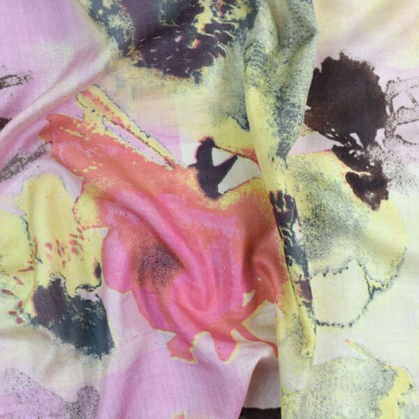 Yelena Handwoven Floral Silk Scarf - Image 3