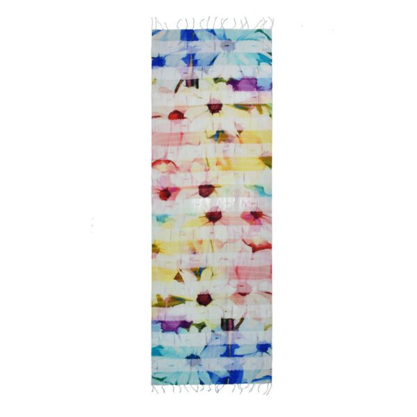 Bellis Sheer Panel Floral Scarf - Image 4