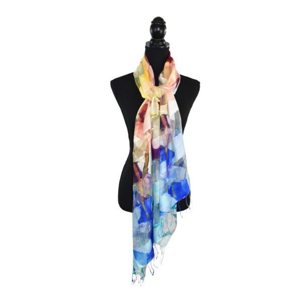 Bellis Sheer Panel Floral Scarf - Image 2