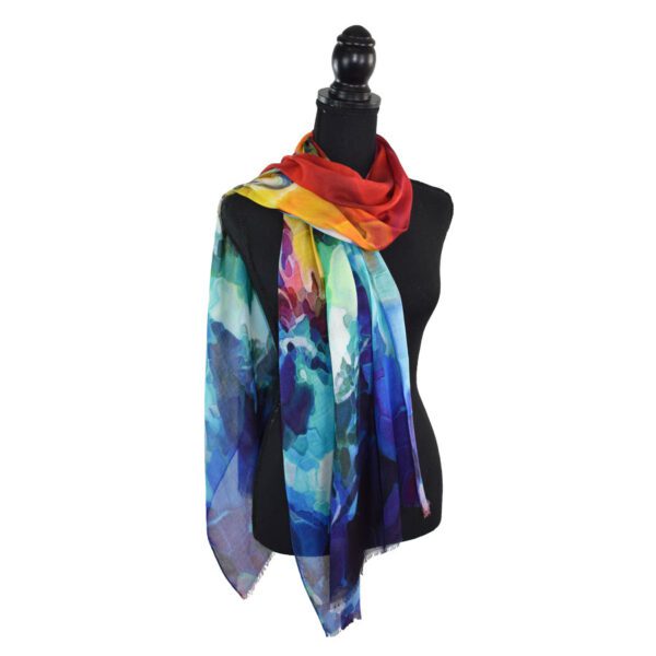 Dreamin' Abstract Rainbow Scarf - Image 3