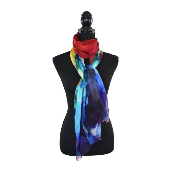 Dreamin' Abstract Rainbow Scarf - Image 2