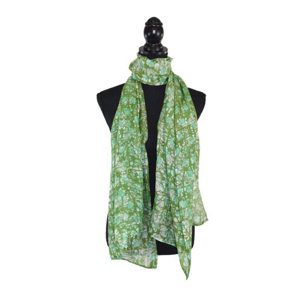 Emelie Handmade Batik Silk Scarf - Image 6