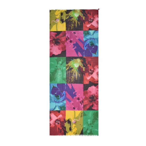 Foster Floral Colorblock Scarf - Image 4