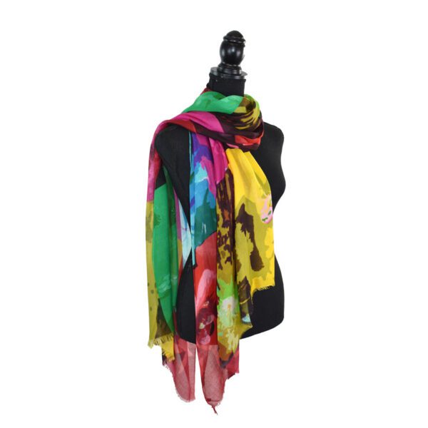 Foster Floral Colorblock Scarf - Image 3