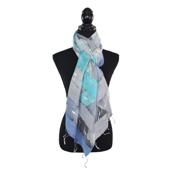 Kanye Semi-Sheer Striped Scarf