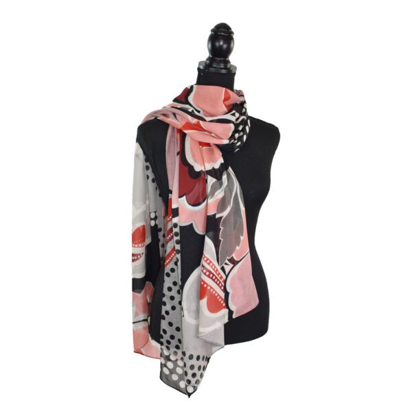 Lyndsey Dotted Floral Scarf - Image 2