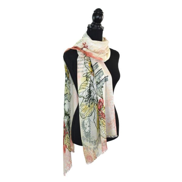 Poetic Narrow Floral Scarf - Image 3