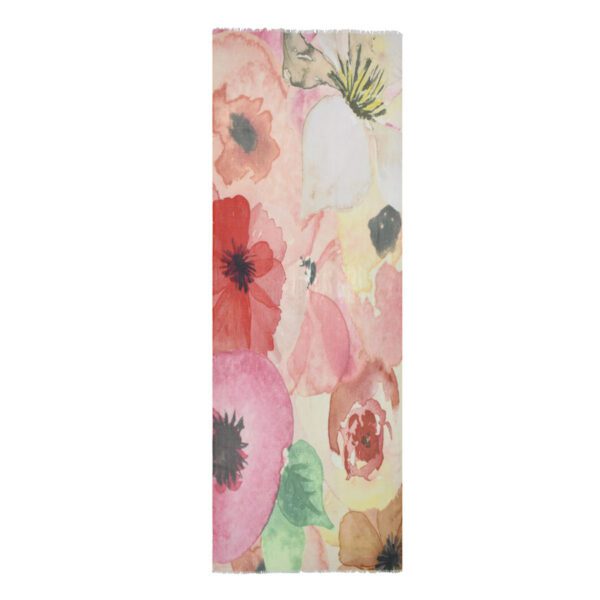 Shawnie Large Watercolor Floral Scrf - Image 4