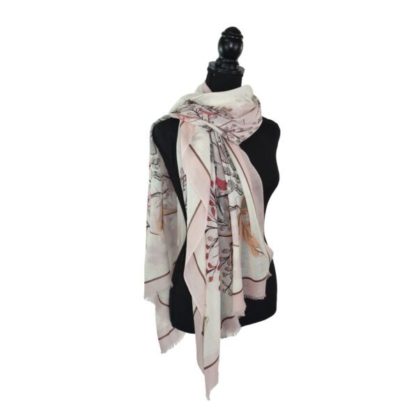 Glasswing Floral Butterfly Scarf - Image 5