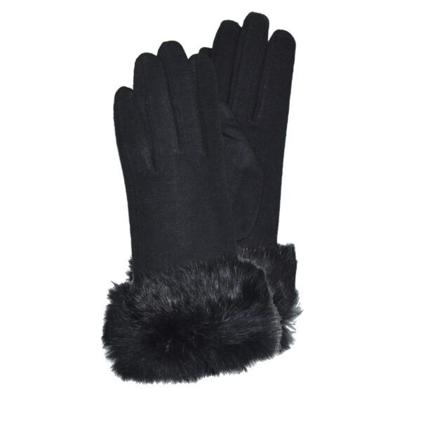 Lucetta Fur Cuff Plaid Gloves - Image 10